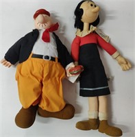 Olive Oyl & Wimpy Popeye Dolls