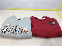 Disney and looney toons sweatshirts.