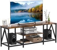 aboxoo TV Stand  65 inch  3-Tier  Rustic Brown