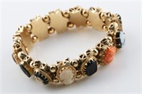 Lady's Slide Bracelet with Assorted Cameos