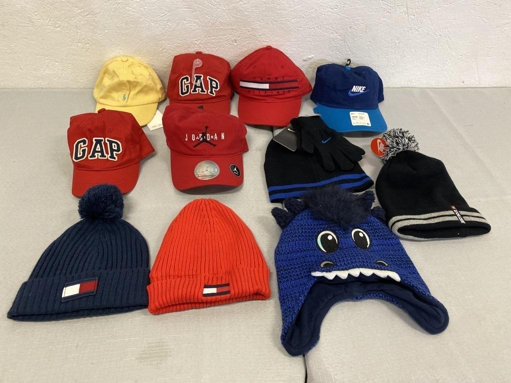 11 Various Brand Kid's Hats New/Used