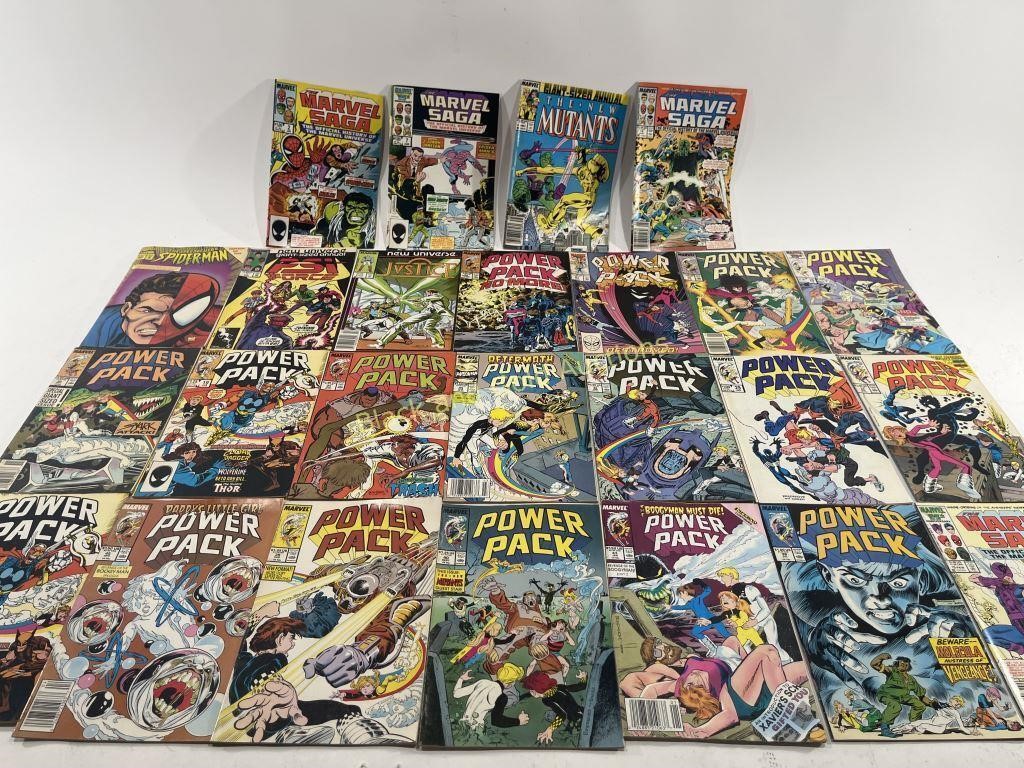 (25) VTG Marvel Comic Books: Power Pack & More