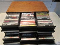 VINTAGE CASSETTES IN STORAGE DRAWER