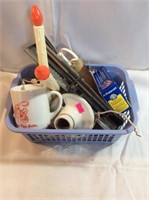 Basket of miscellaneous items
