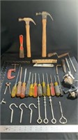 Tools nd hardware, hammers, drivers, punches,