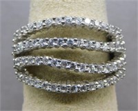 Sterling Silver Swarovski Sophia ring, size 7.