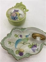 Set of 2 Porcelain Candy dish & Jewelry box