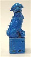 Chinese turquoise ceramic temple dog figure