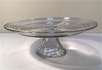 MANHATTAN DEPRESSION GLASS CAKE STAND