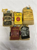 5 different sealed tobacco bags