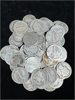 (50) Silver Mercury Dimes