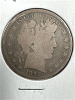 1898 Silver Barber Half-Dollar