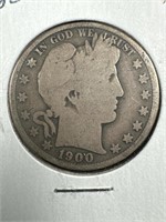 1900 Silver Barber Half-Dollar