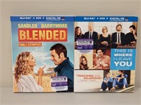 LOT OF 2 COMBO BLU-RAY, DVD & ULTAVIOLET MOVIES