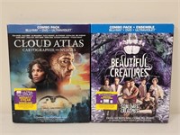 LOT OF 2 COMBO BLU-RAY, DVD & ULTAVIOLET MOVIES