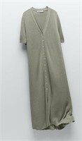 Zara Sz S/M Knit Button Down Maxi Dress -