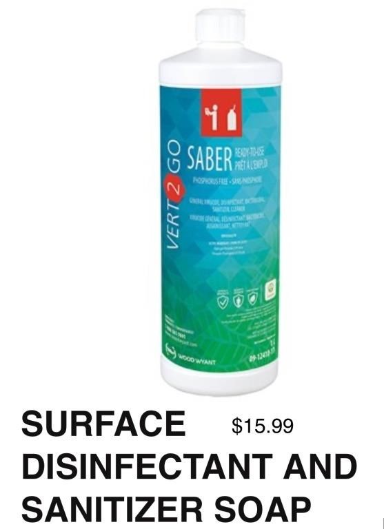 1L Surface cleaner, disinfectant and sanitizer