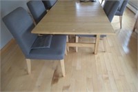 Kitchen table with (8) chairs. Overall measures