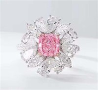 1.2ct Natural Pink Diamond Ring 18K Gold