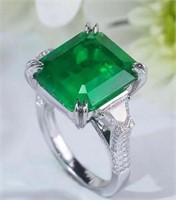 12.9ct Natural Emerald Ring 18K Gold