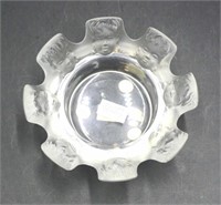 Lalique frosted crystal Saint Nicholas dish