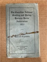 HARNESS RACING: Antique Rules Book (1921)