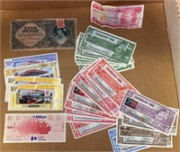 Paper Money, CANADIAN TIRE, Etc lot