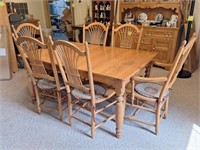 Pennsylvania House Dining Table, 6 Chairs