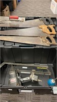 Senco air nailer, (3) hand saws, sander, in Heavy