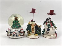 Christmas Snow Globe / Candle Holders