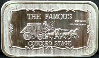 1oz Famous Concord Stage silver bar