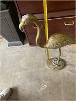 Large brass swan