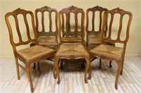 Rococo Flourish Crowned Oak Chairs.
