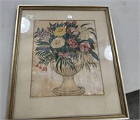 Vintage Watercolor Still Life Flower