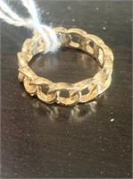 GOLD TONE LADIES RING - SIZE 7