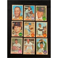 (25) High Grade 1968 Topps Baseball Cards