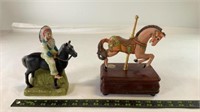 Carousel Horse Music Box, Native american statue