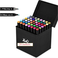 Tcuck 24pcs - Colored Markers, double ended