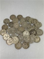(40) Washington Silver Quarters Various Dates