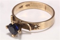 Ladies 9ct Gold and Sapphire Ring,
