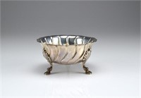 English silver footed bowl