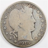 1915-D Barber Half Dollar - Full Rim