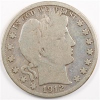1912-D Barber Half Dollar - Full Rim