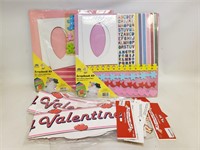Scrapbook Supplies And Valentine's Decoration