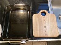 Baking dish and cutting board