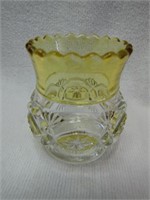 Ornate Czech Glass Toothpick Holder 2&1/2"