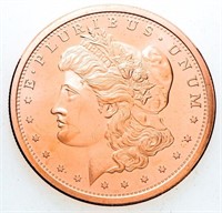 .999 Fine Pure Copper Coin -Liberty / Eagle - 2 oz