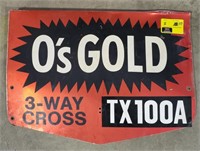 O's GOLD Sign. Measures 2' × 1' 5 ½"