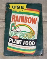 Rainbow Plant food sign. Measures 2' 3 ½" × 1' 6