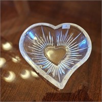 Mikasa Icicles Crystal Heart Trinket Dish Bowl